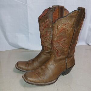 Rio Grande Boots for Women Size 8.5 Brown Leather Western Rodeo